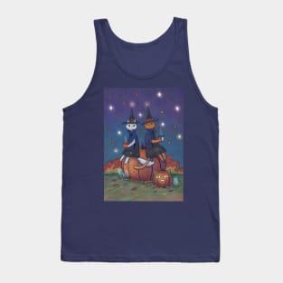 Halloween Cat Witches Tank Top